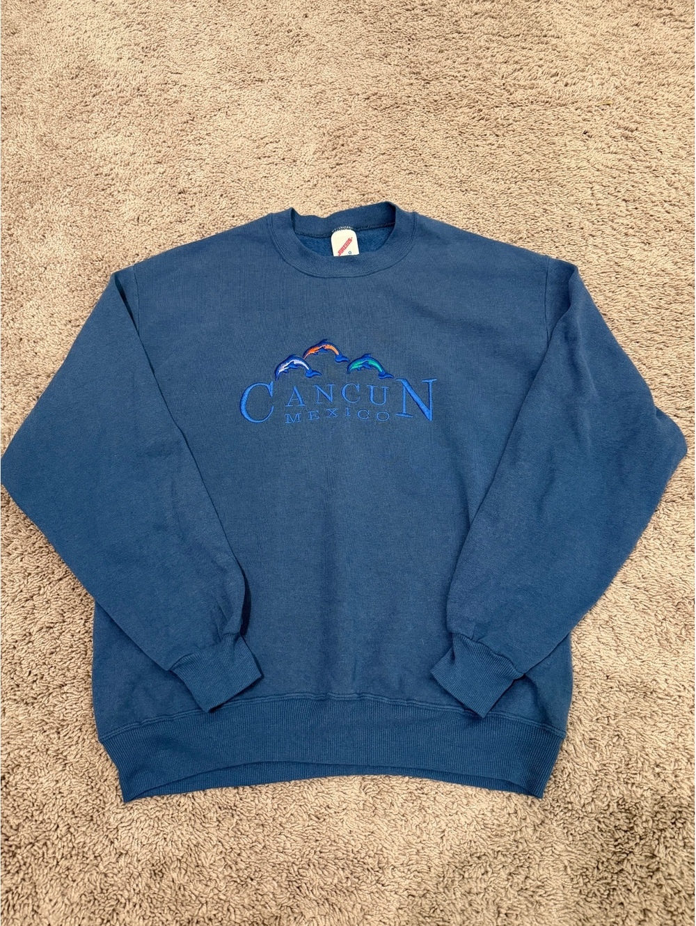 Vintage 90s Jerzees Cancun Mexico Crewneck Sweatshirt